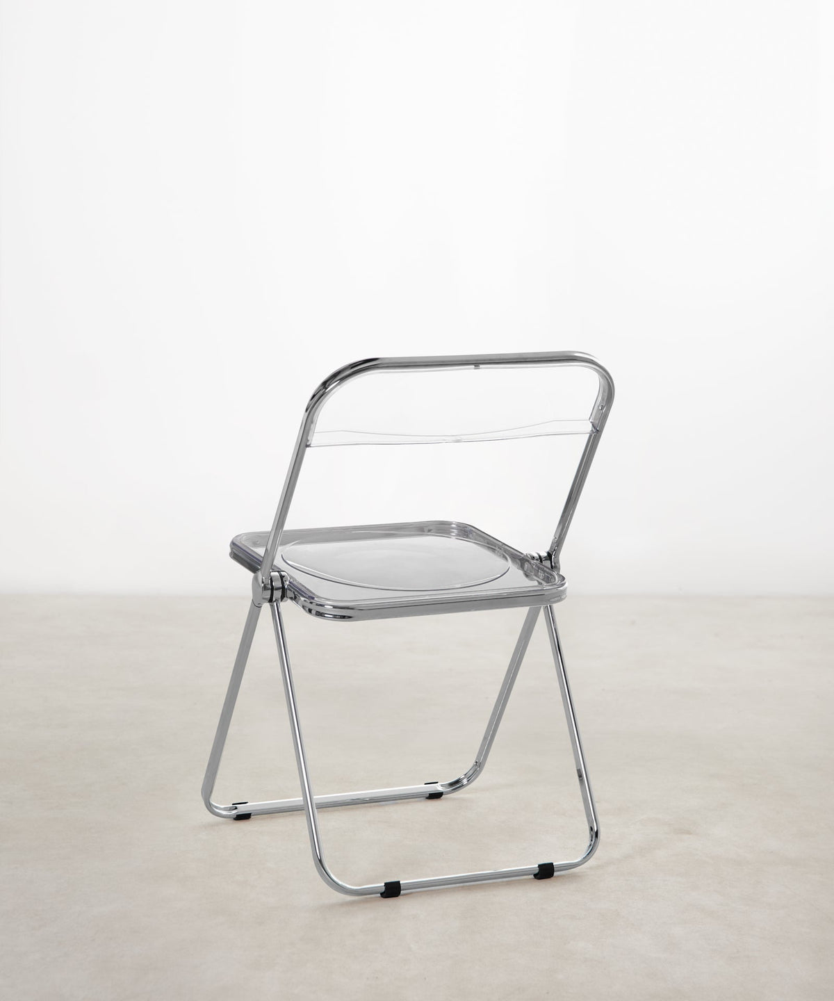 Chaise pliante en acier chromé Luma
