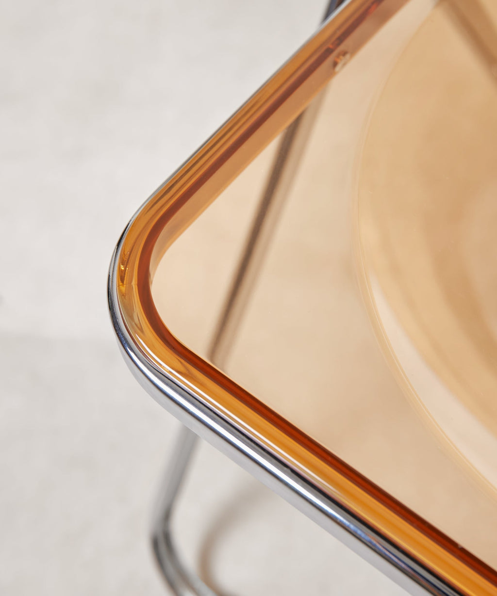 Chaise pliante en acier chromé Luma