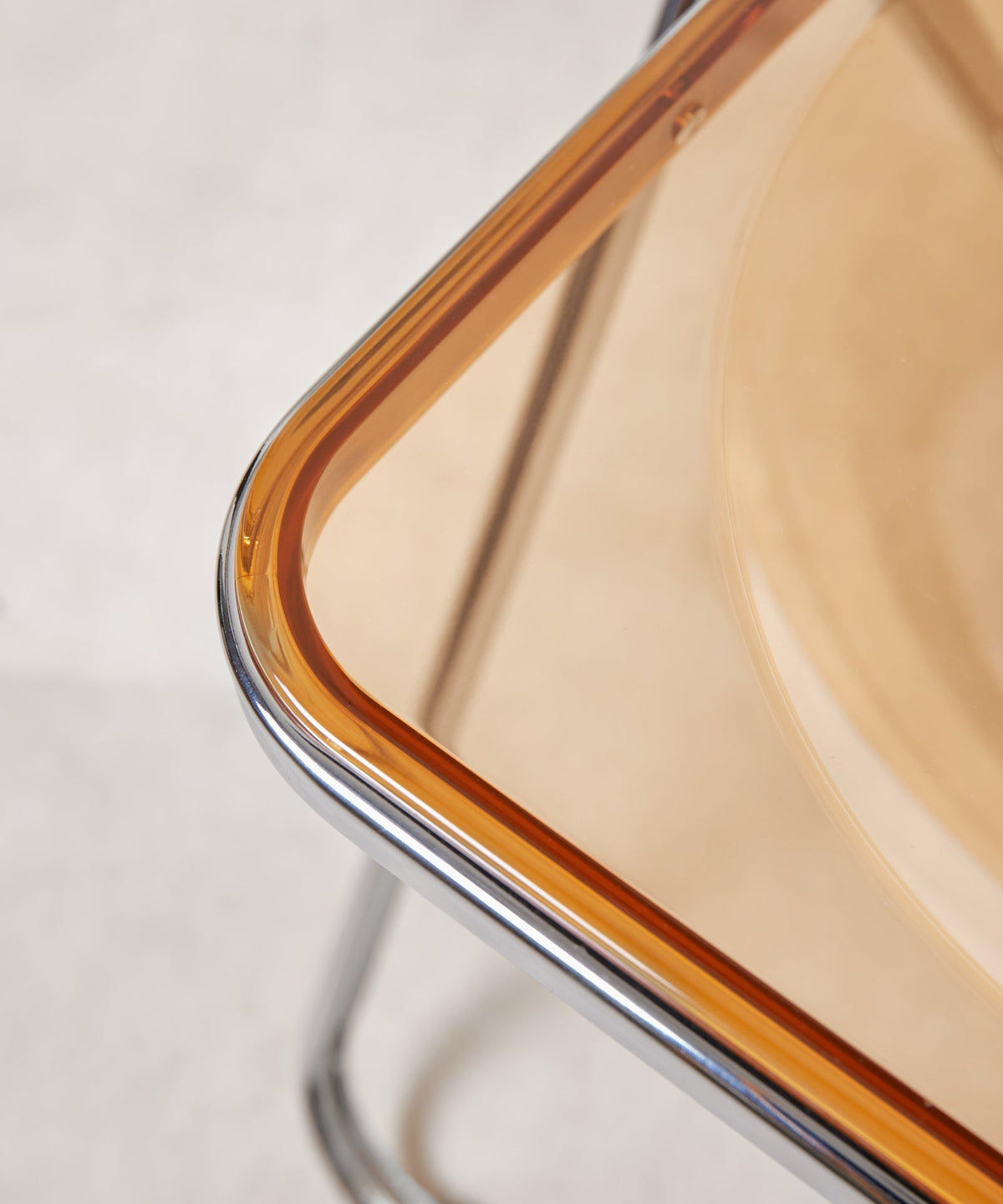 Chaise pliante en acier chromé Luma