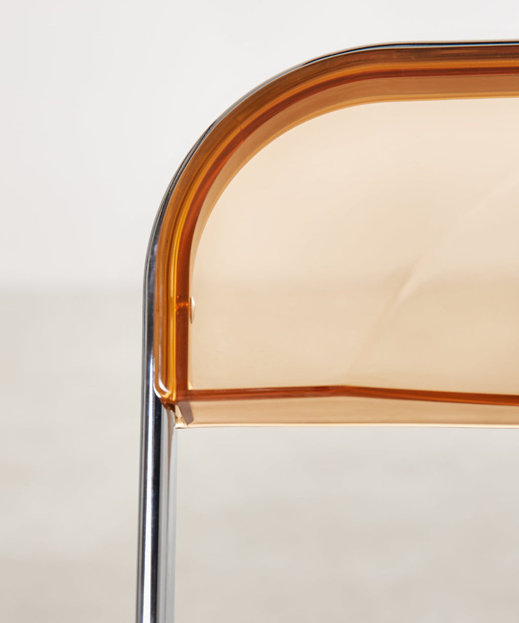 Chaise pliante en acier chromé Luma