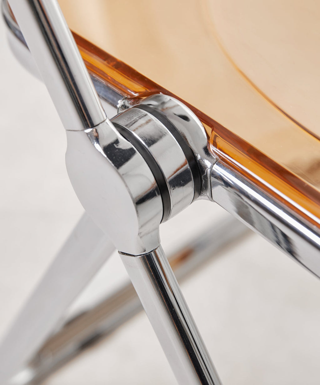 Chaise pliante en acier chromé Luma