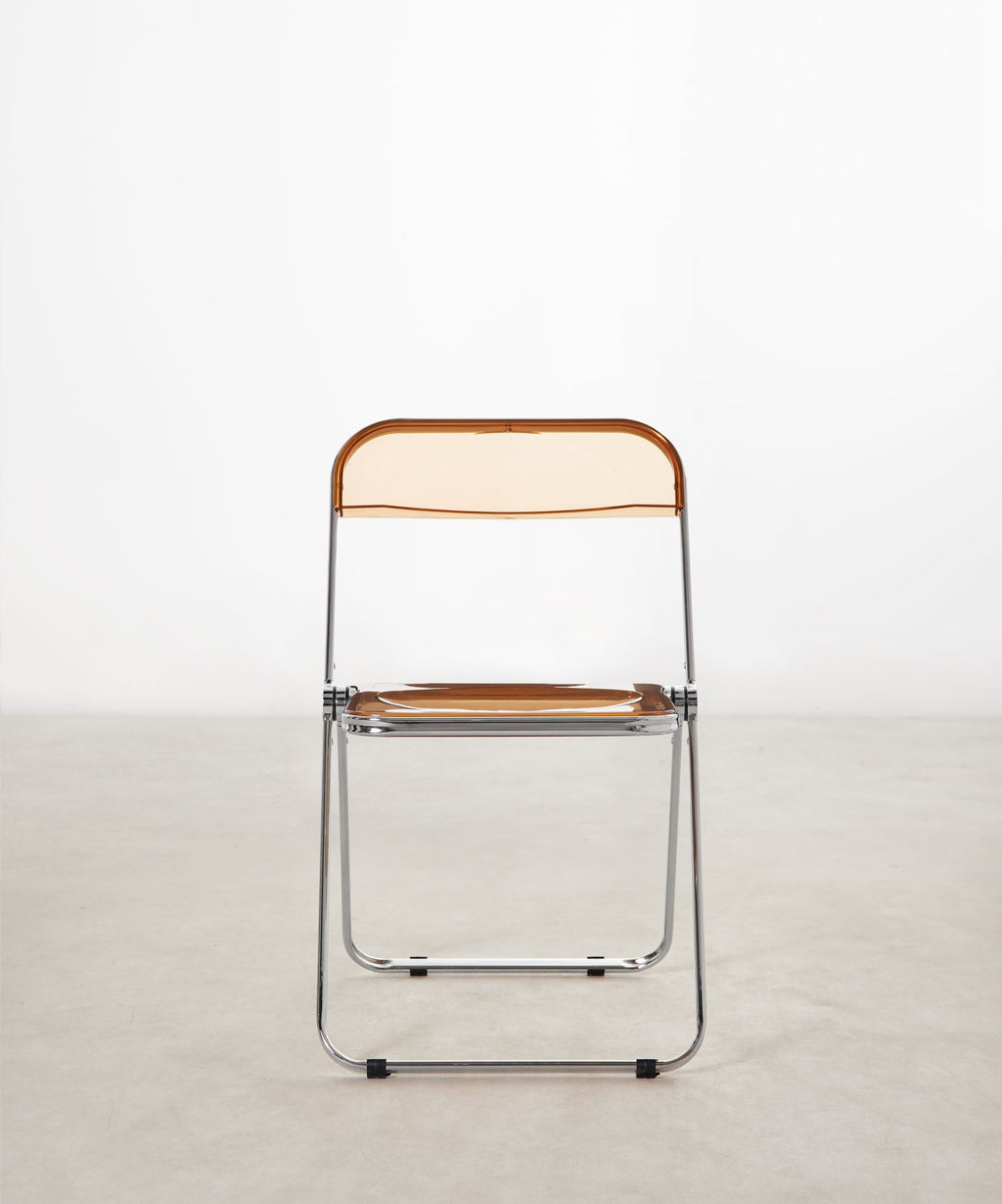 Chaise pliante en acier chromé Luma