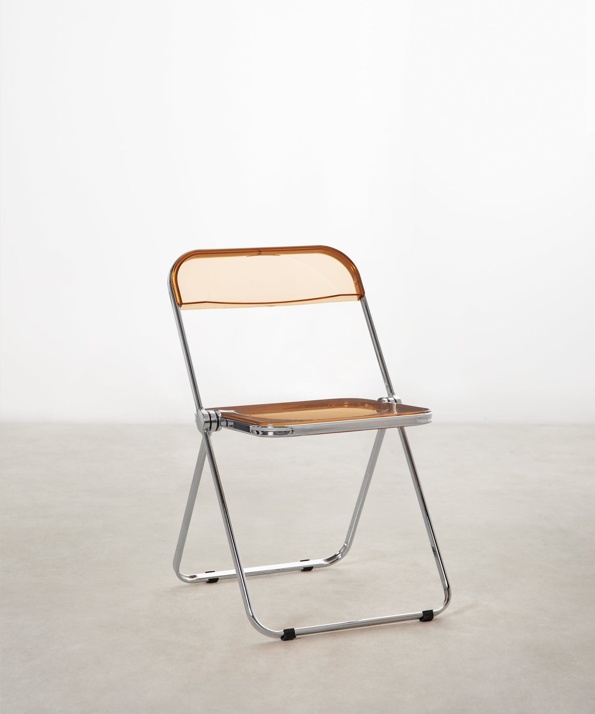 Chaise pliante en acier chromé Luma