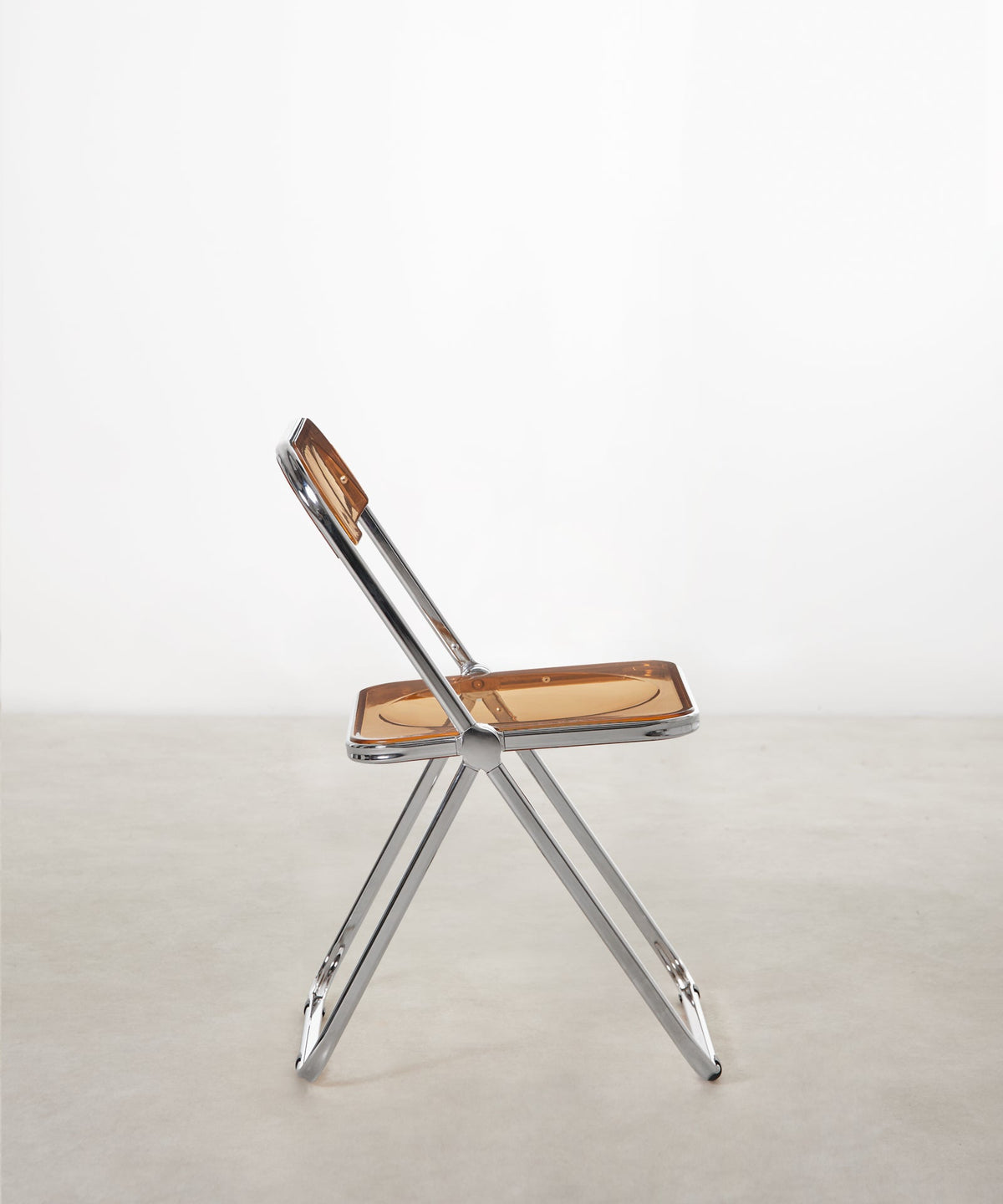 Chaise pliante en acier chromé Luma