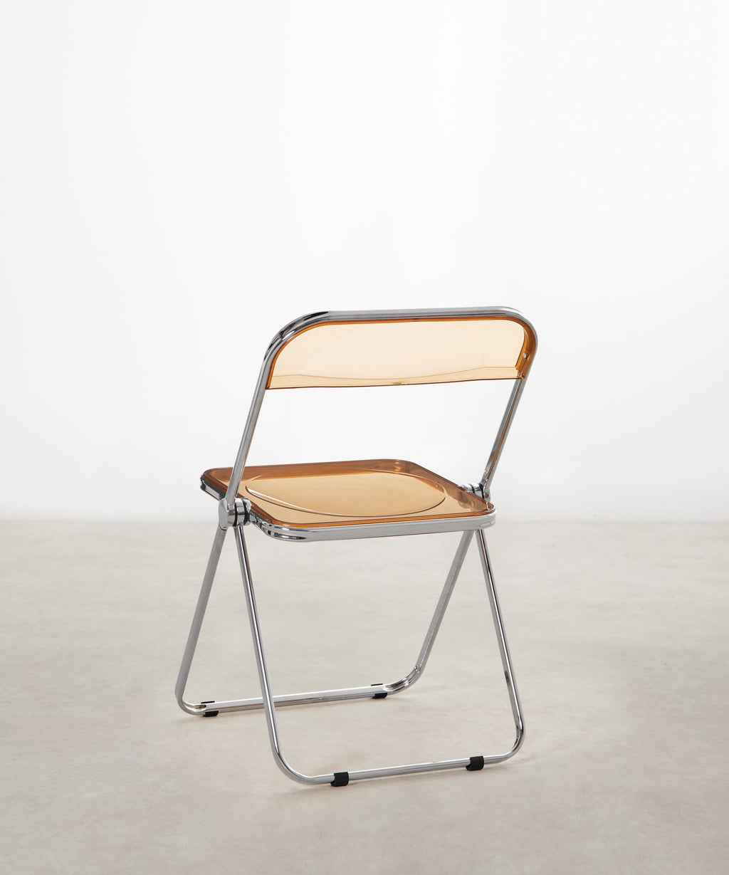 Chaise pliante en acier chromé Luma