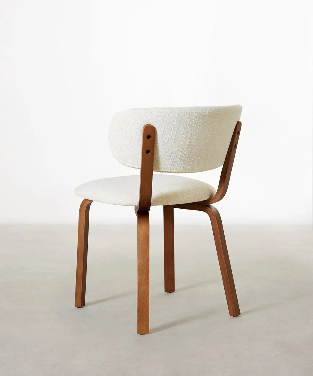 Chaise de salle à manger en bois et rembourrée Benton