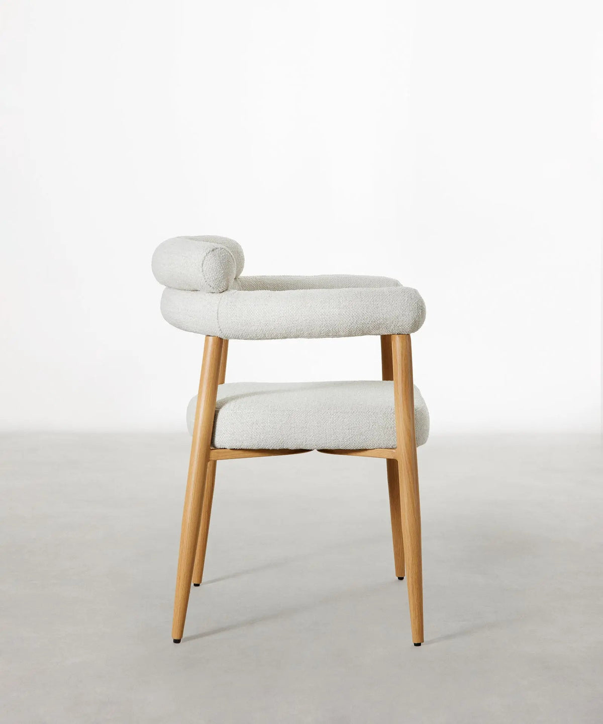 Chaise de salle à manger en métal rembourré Serena