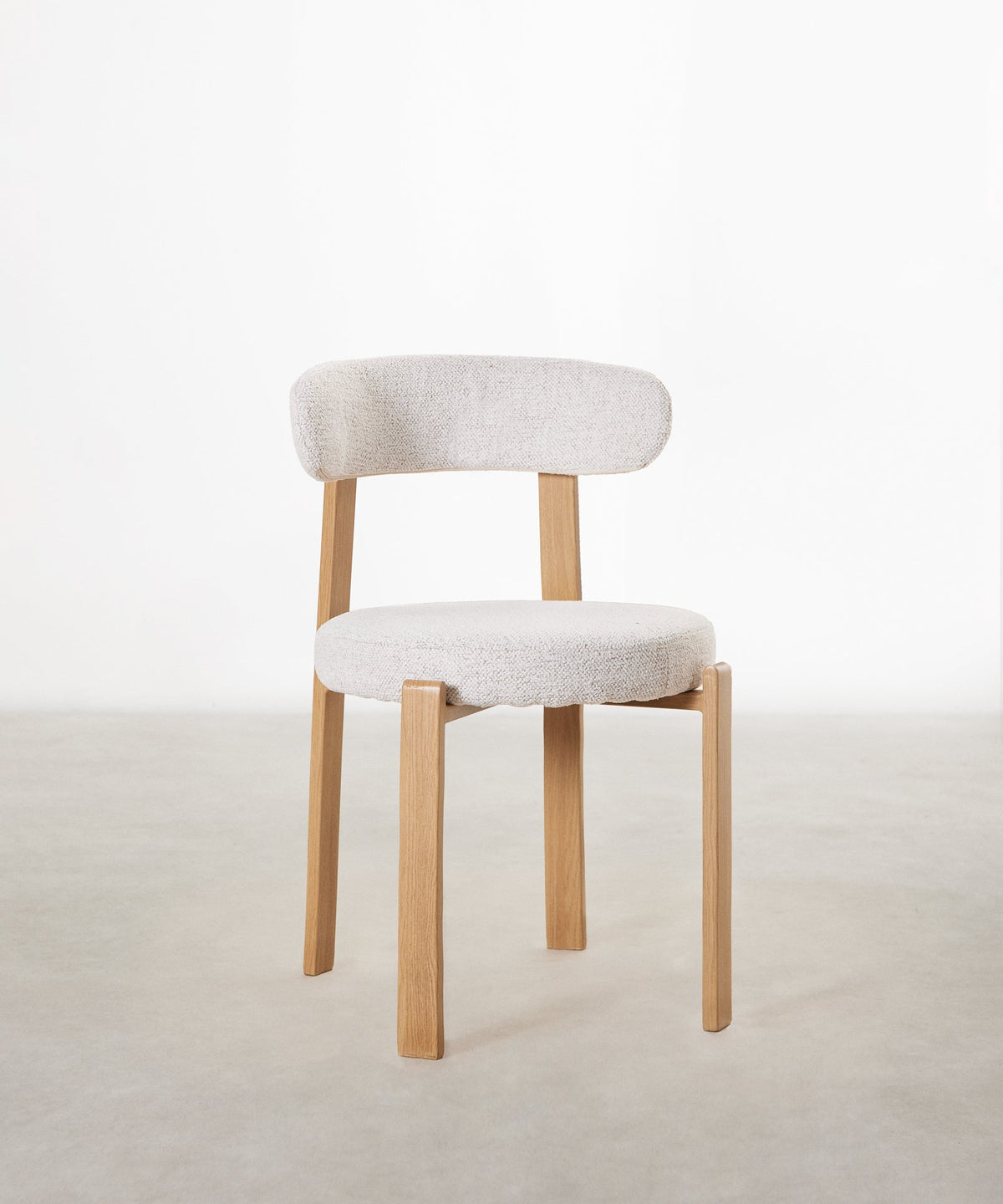 Chaise de Salle à Manger Rembourrée en Métal Effet Bois Aura