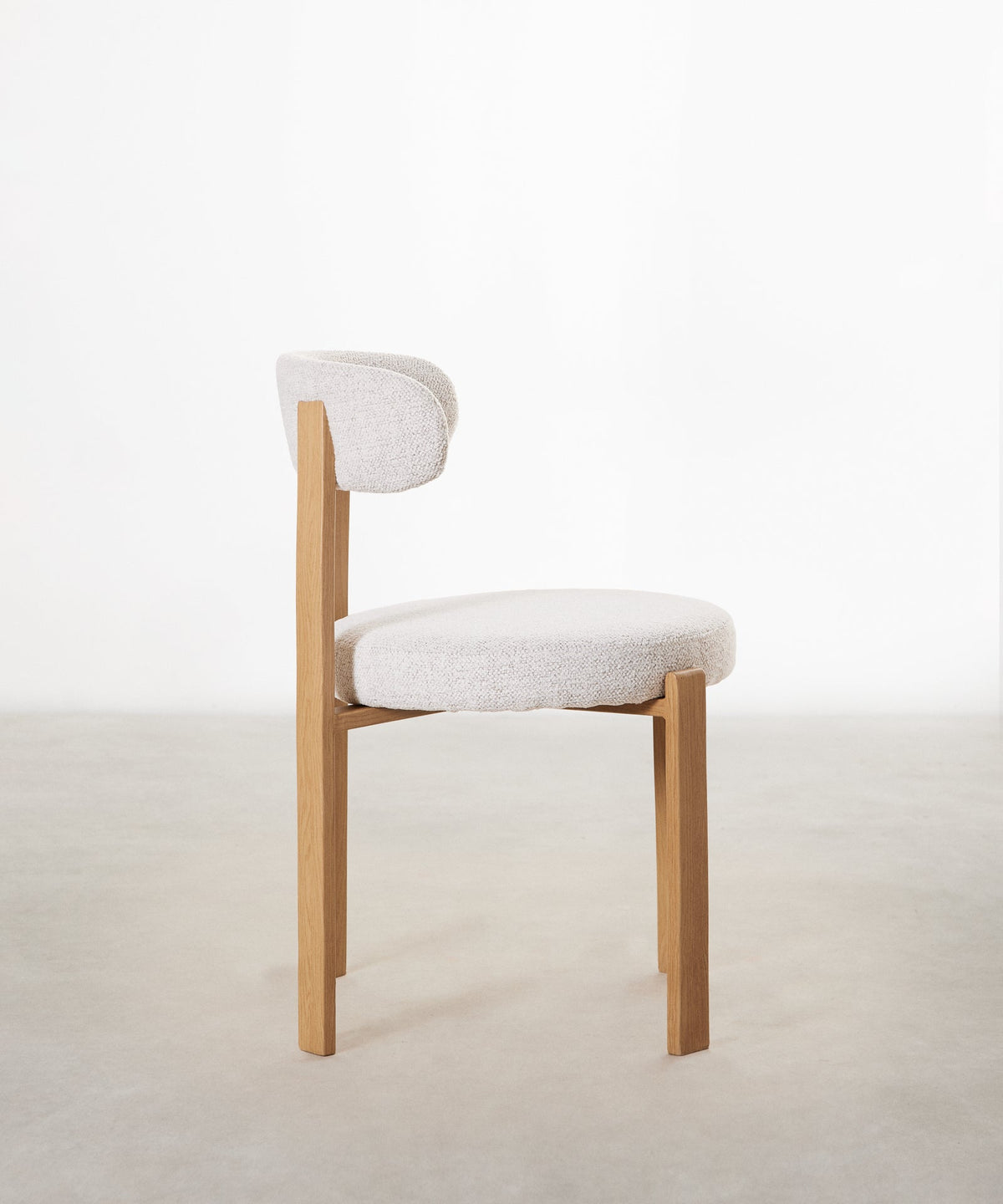 Chaise de Salle à Manger Rembourrée en Métal Effet Bois Aura
