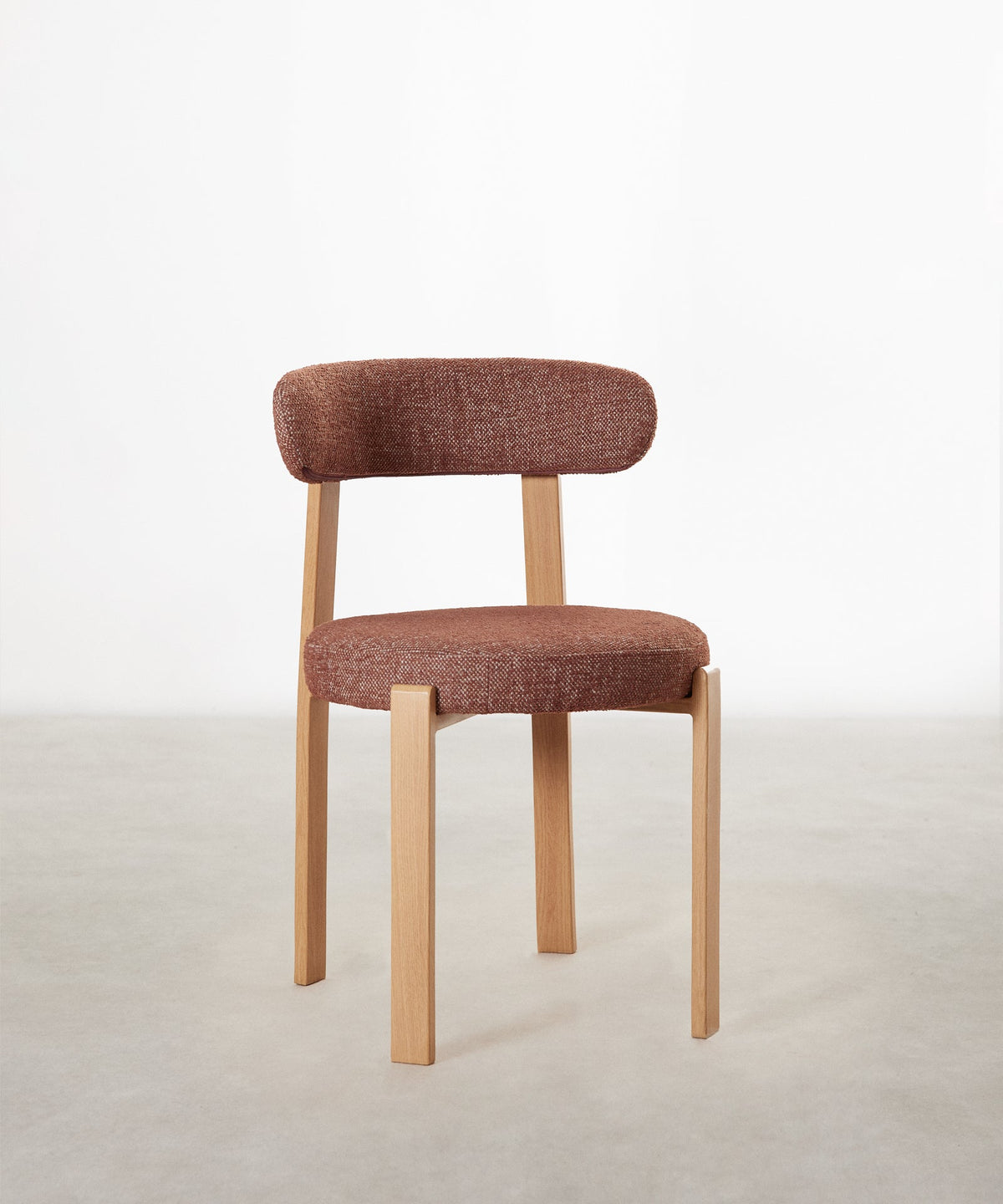 Chaise de Salle à Manger Rembourrée en Métal Effet Bois Aura
