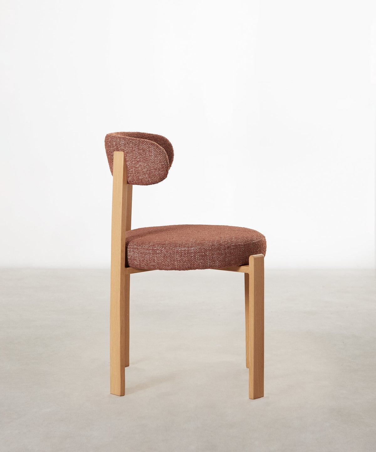 Chaise de Salle à Manger Rembourrée en Métal Effet Bois Aura
