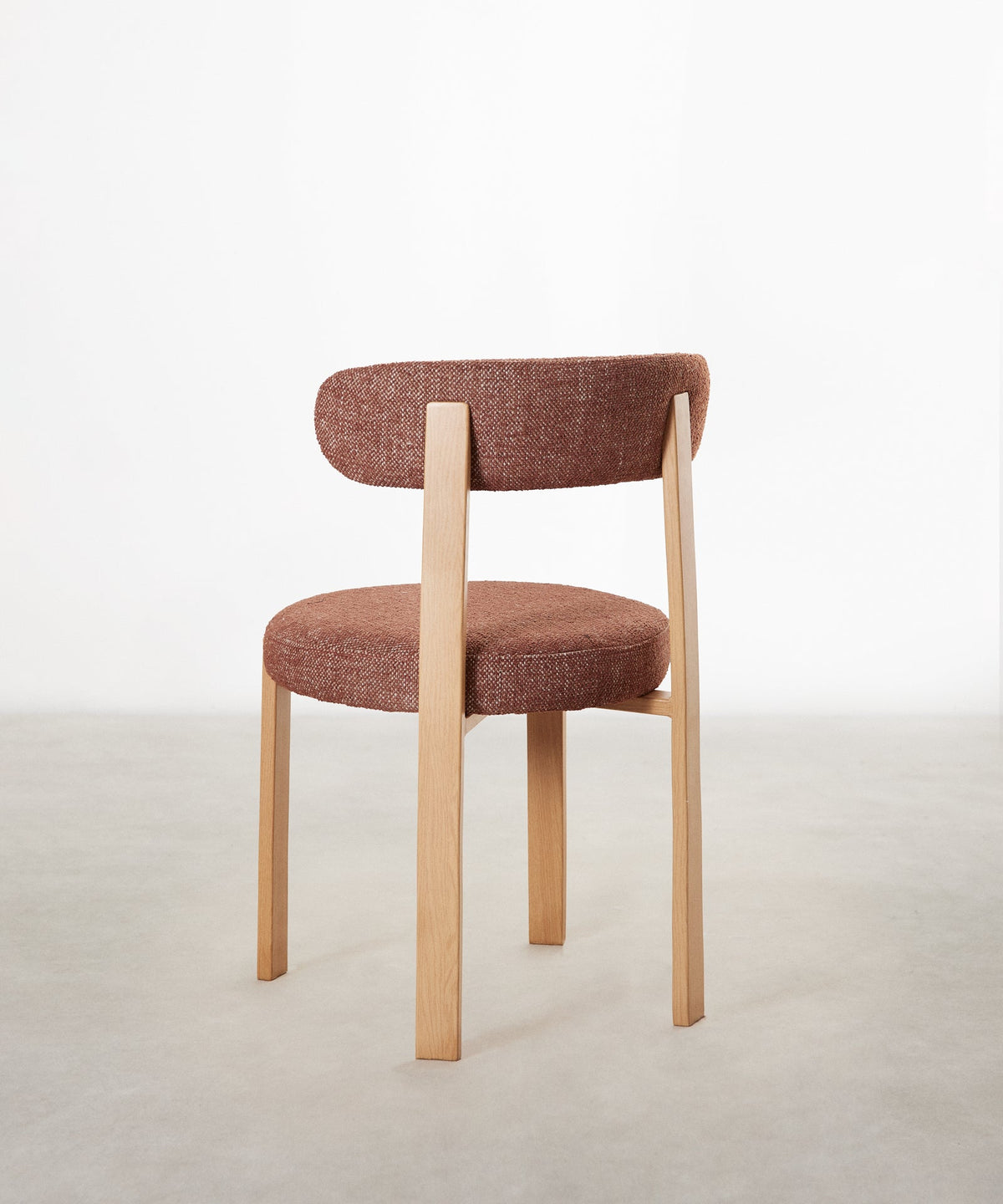 Chaise de Salle à Manger Rembourrée en Métal Effet Bois Aura