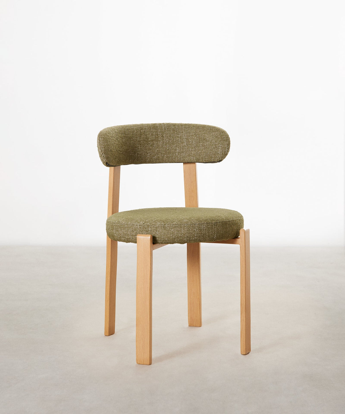 Chaise de Salle à Manger Rembourrée en Métal Effet Bois Aura