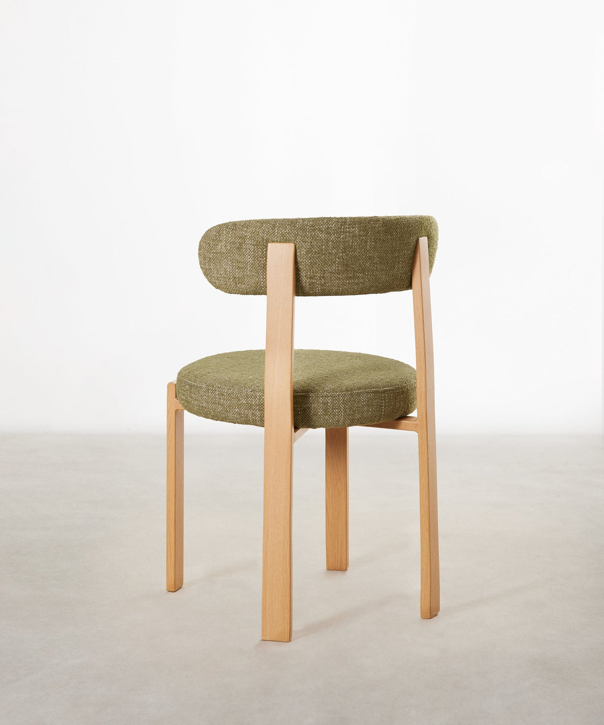 Chaise de Salle à Manger Rembourrée en Métal Effet Bois Aura