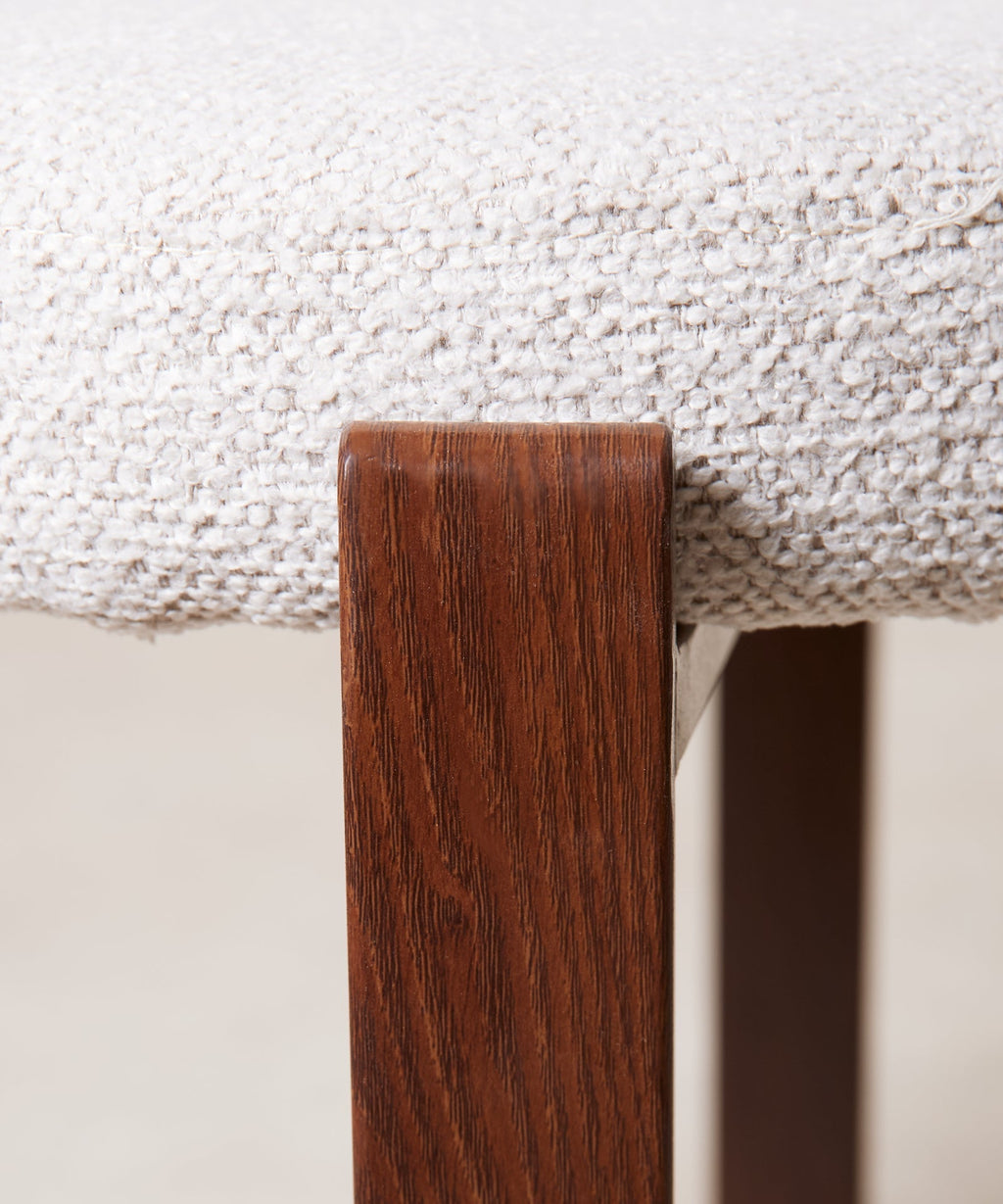 Chaise de Salle à Manger Rembourrée en Métal Effet Bois Aura