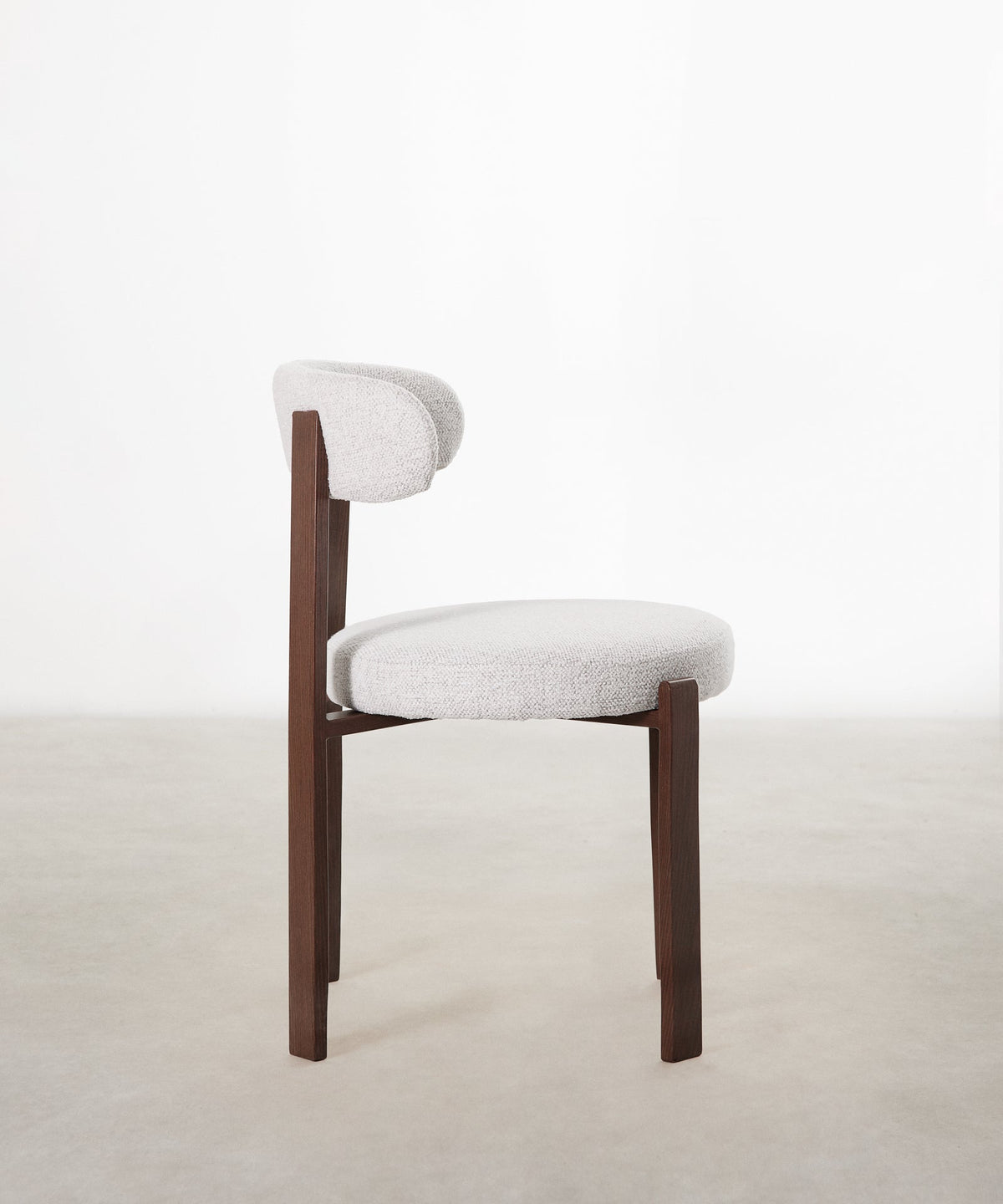 Chaise de Salle à Manger Rembourrée en Métal Effet Bois Aura