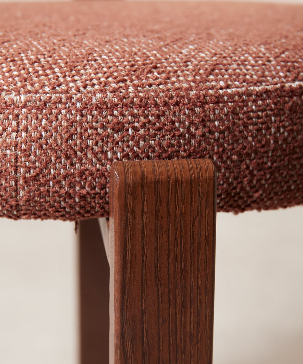 Chaise de Salle à Manger Rembourrée en Métal Effet Bois Aura