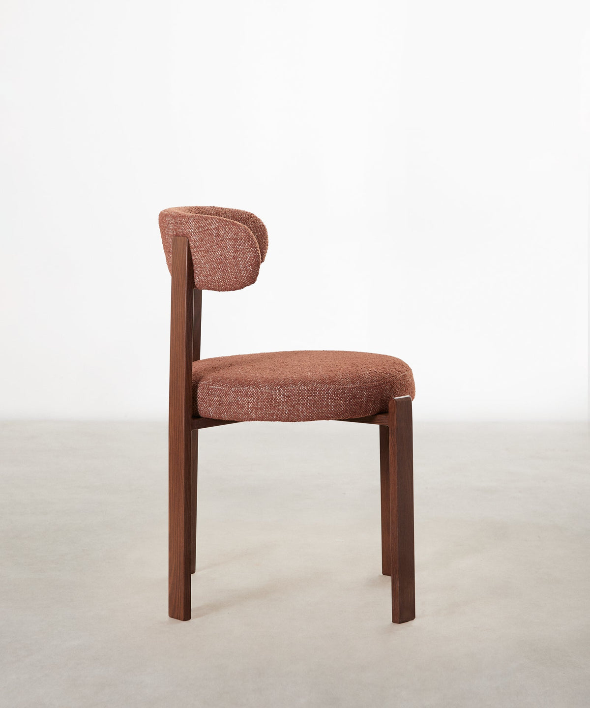 Chaise de Salle à Manger Rembourrée en Métal Effet Bois Aura