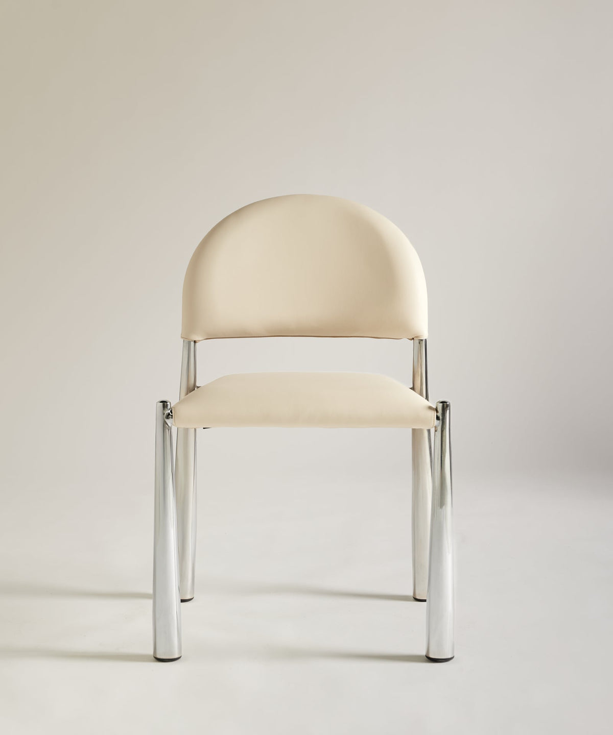 Chaise de salle à manger en métal rembourré Blair