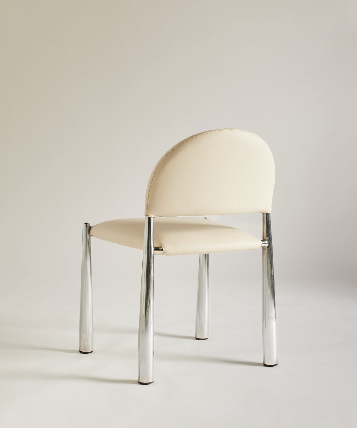 Chaise de salle à manger en métal rembourré Blair