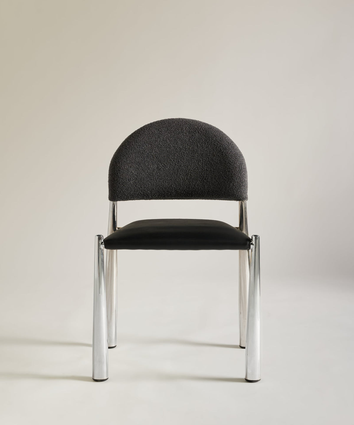 Chaise de salle à manger en métal rembourré Blair