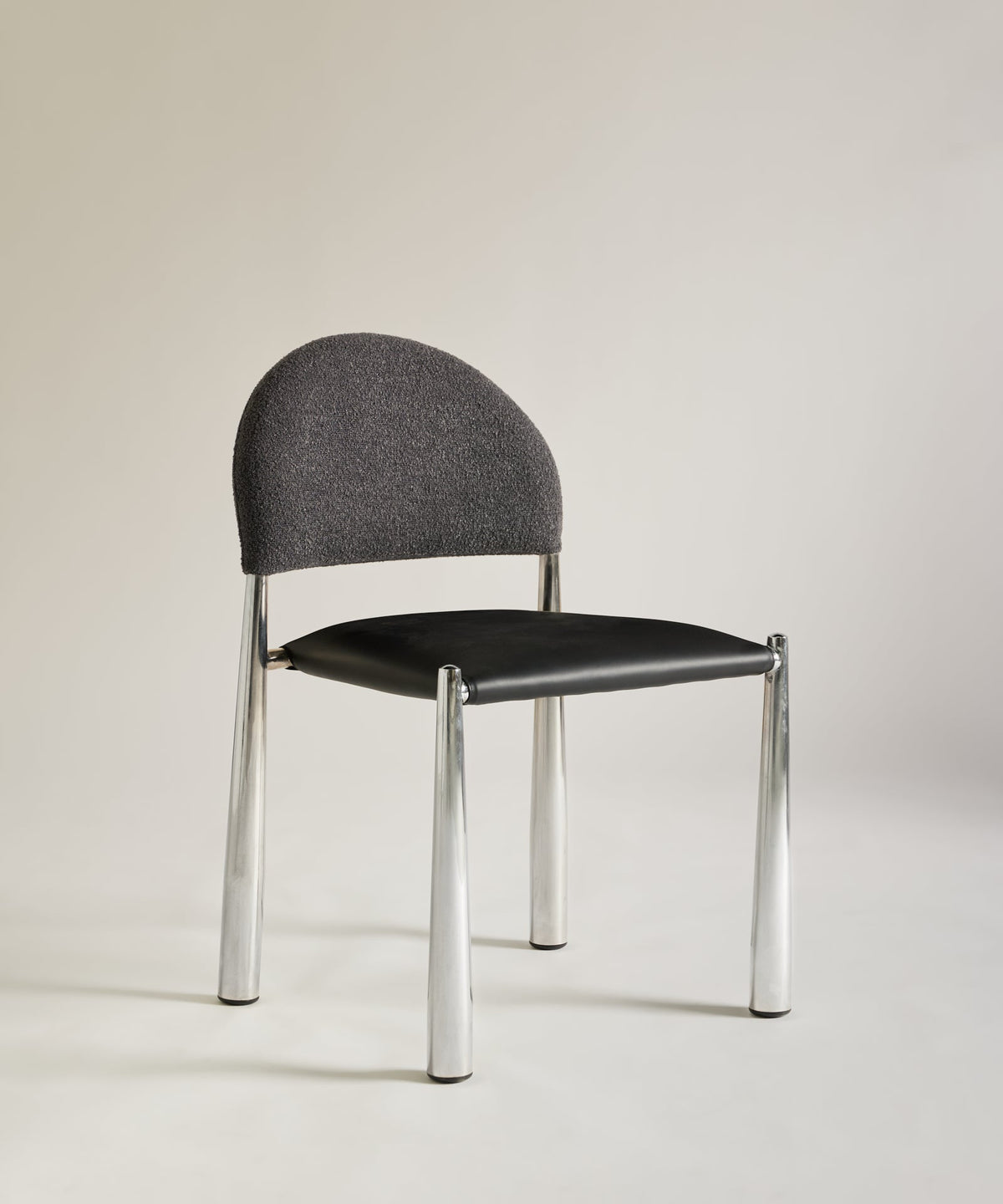 Chaise de salle à manger en métal rembourré Blair