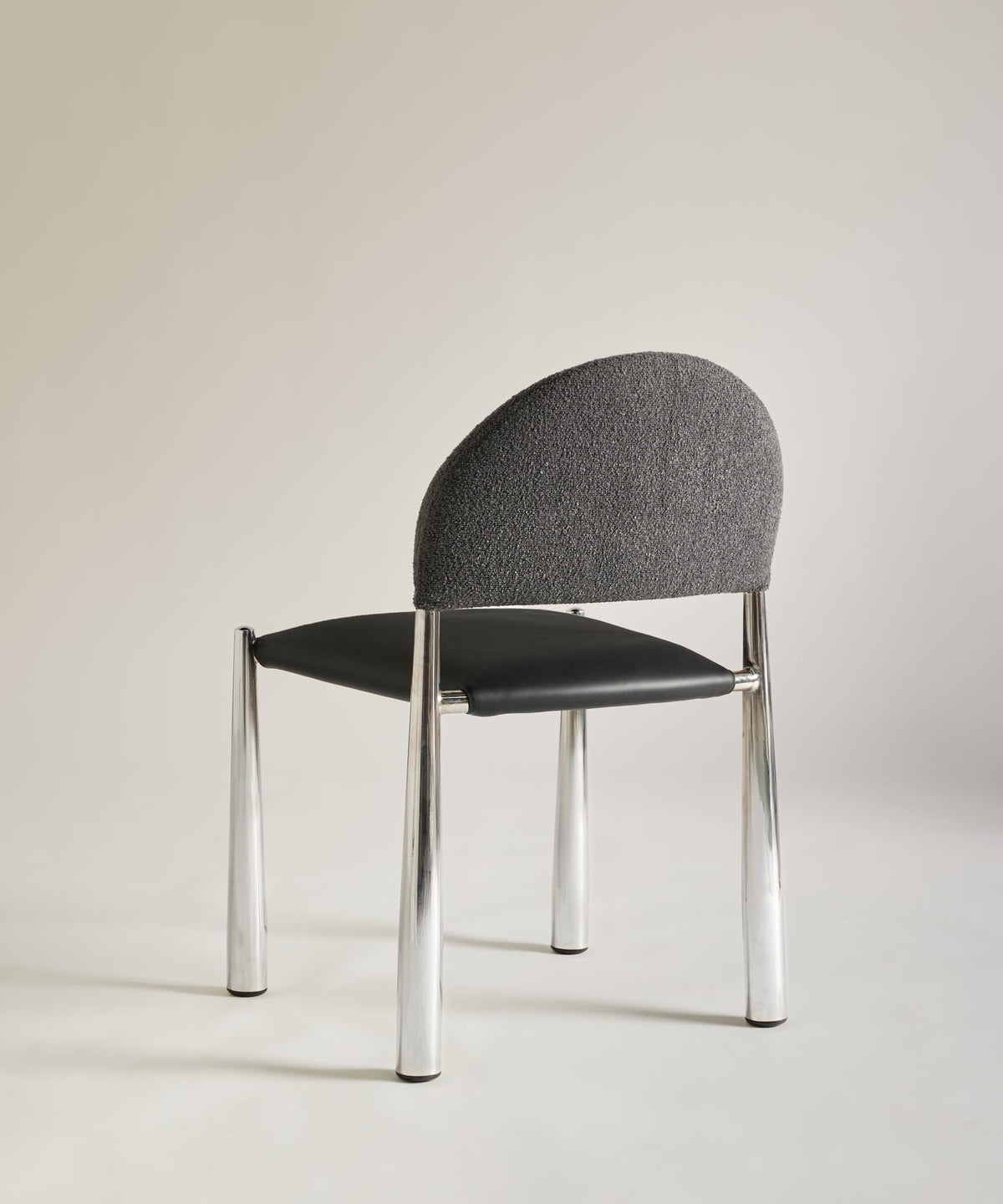 Chaise de salle à manger en métal rembourré Blair