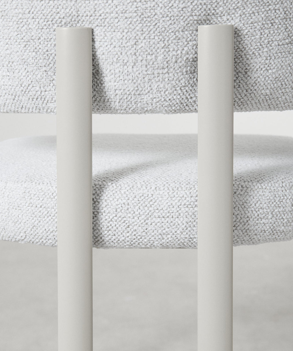 Chaise de salle à manger en tissu et métal Robbie