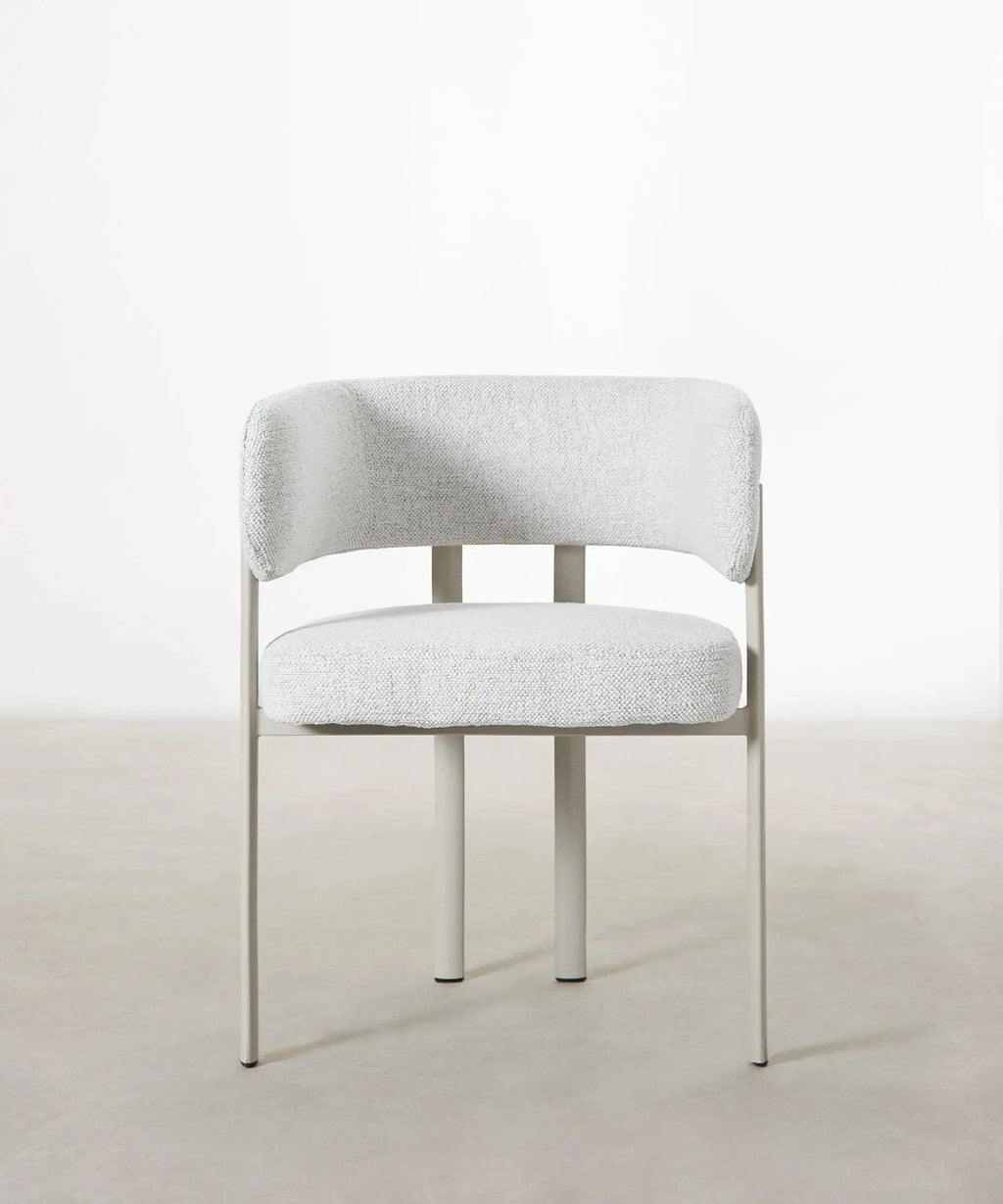 Chaise de salle à manger en tissu et métal Robbie