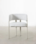 Chaise de salle à manger en tissu et métal Robbie