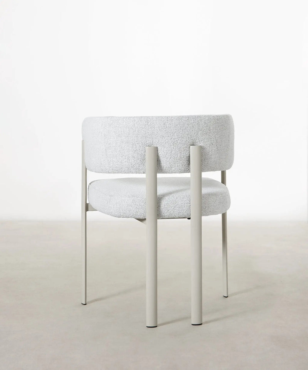Chaise de salle à manger en tissu et métal Robbie