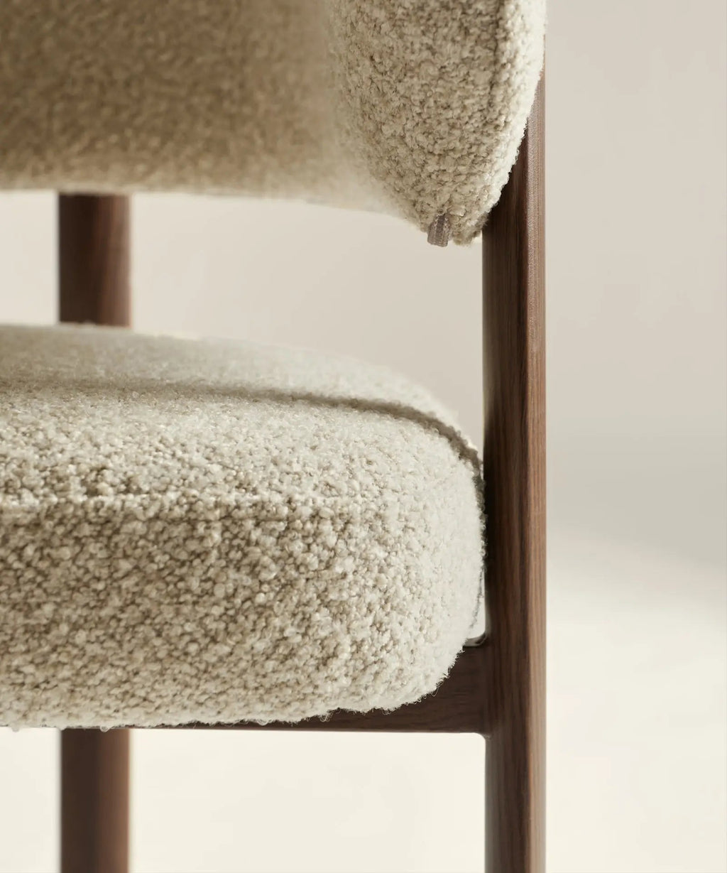 Chaise de salle à manger en tissu et métal Robbie
