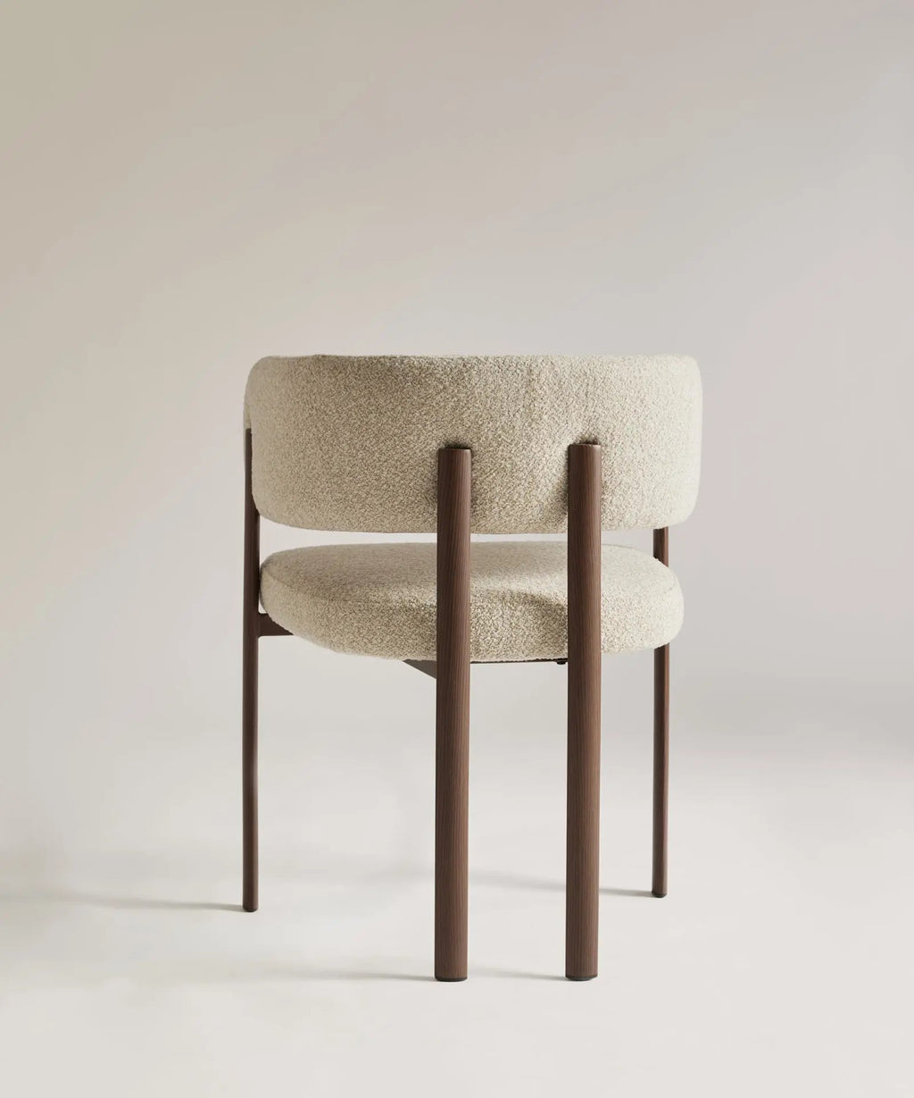 Chaise de salle à manger en tissu et métal Robbie