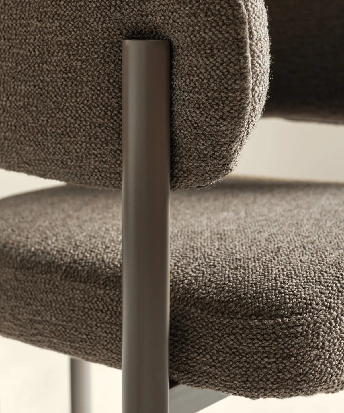 Chaise de salle à manger en tissu et métal Robbie