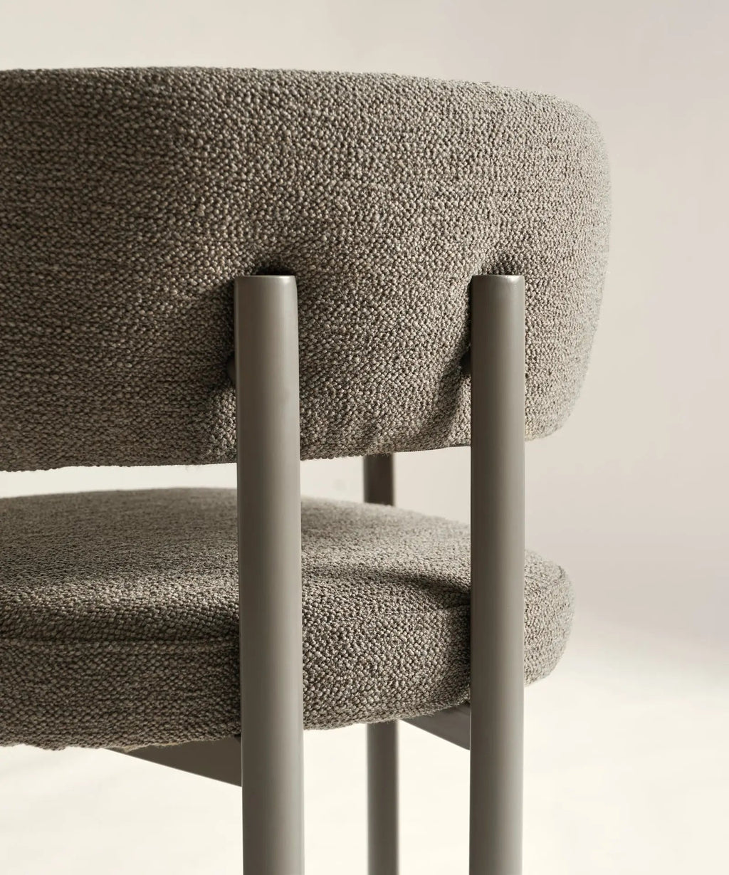 Chaise de salle à manger en tissu et métal Robbie