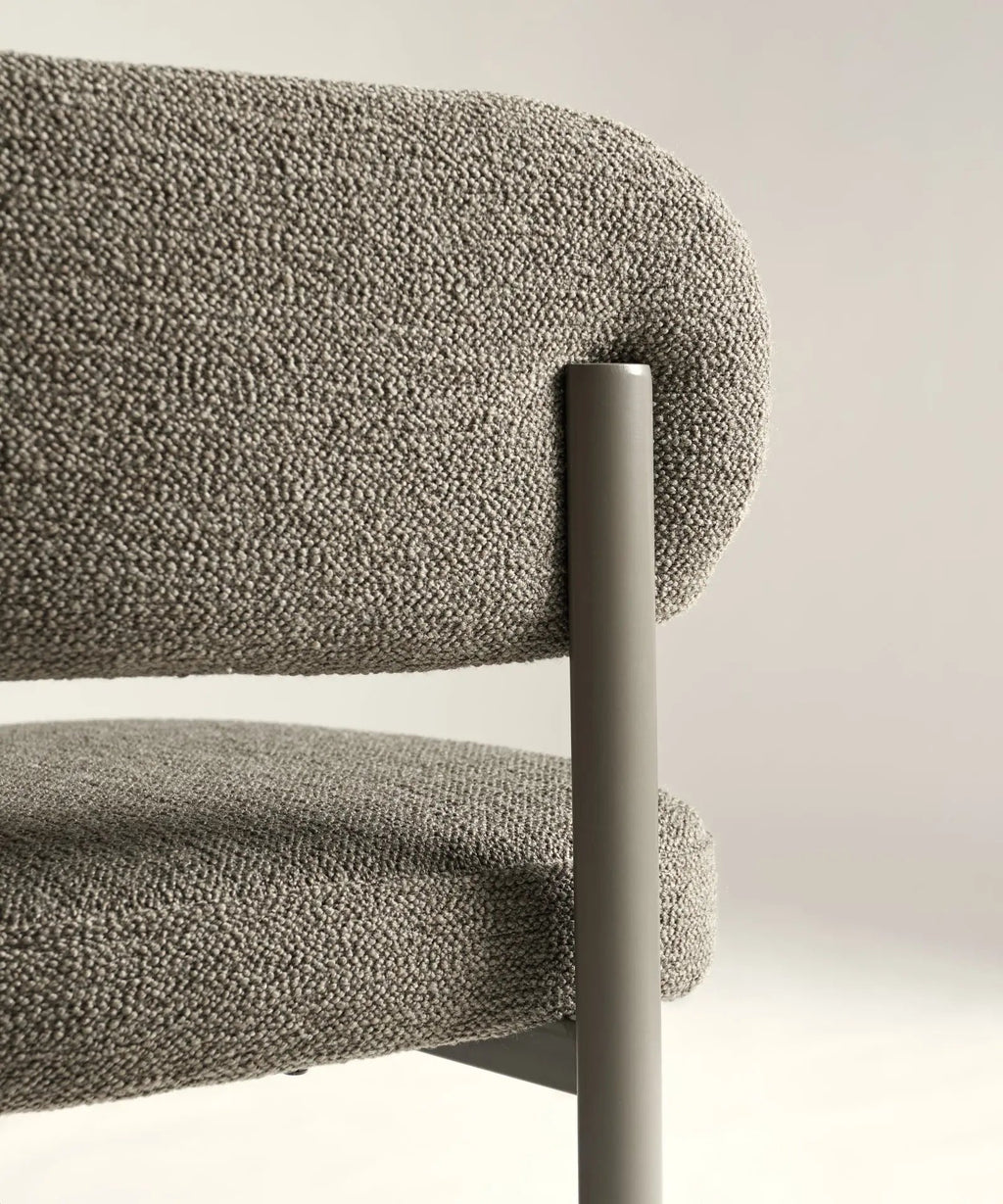 Chaise de salle à manger en tissu et métal Robbie