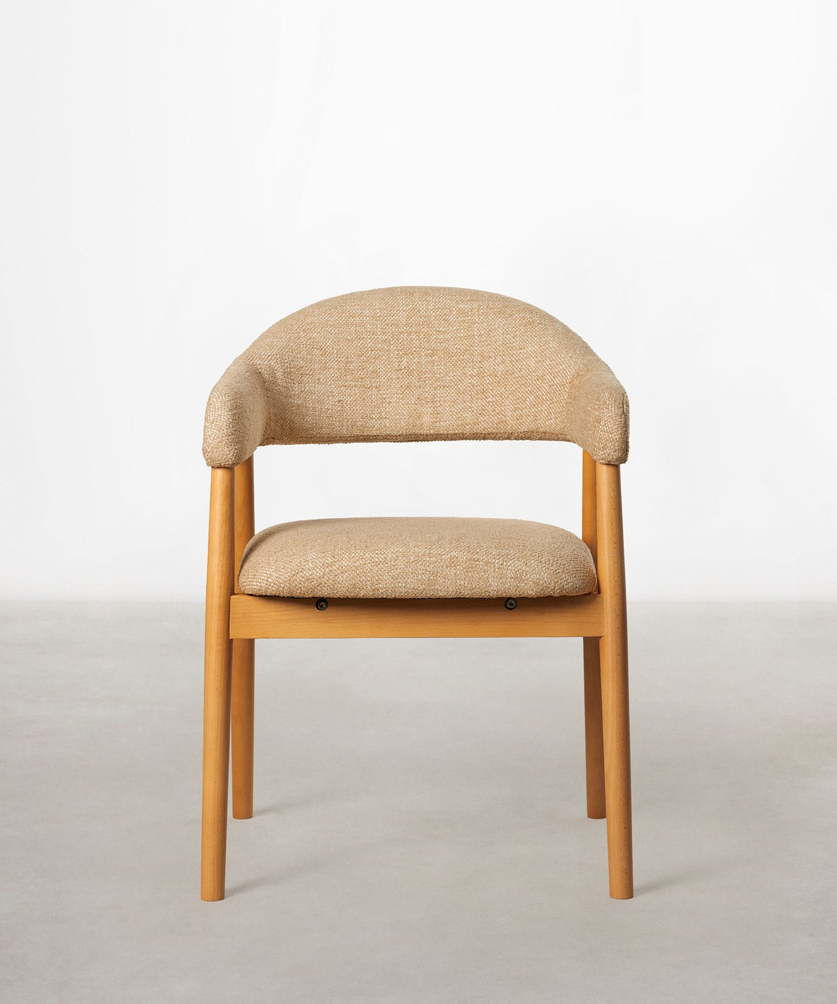 Chaise de salle à manger en métal rembourrée Tesa