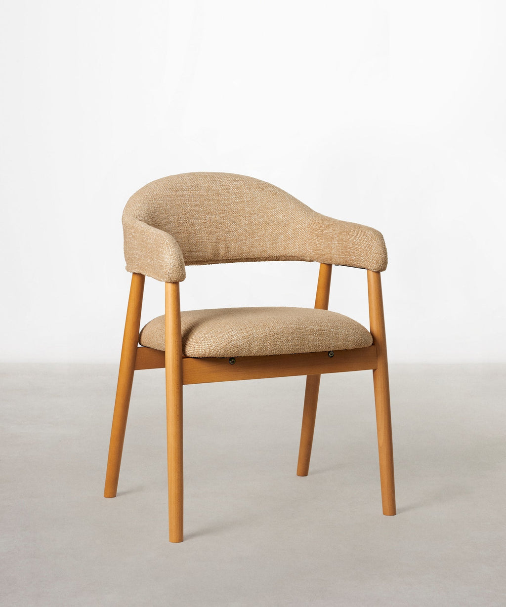Chaise de salle à manger en métal rembourrée Tesa