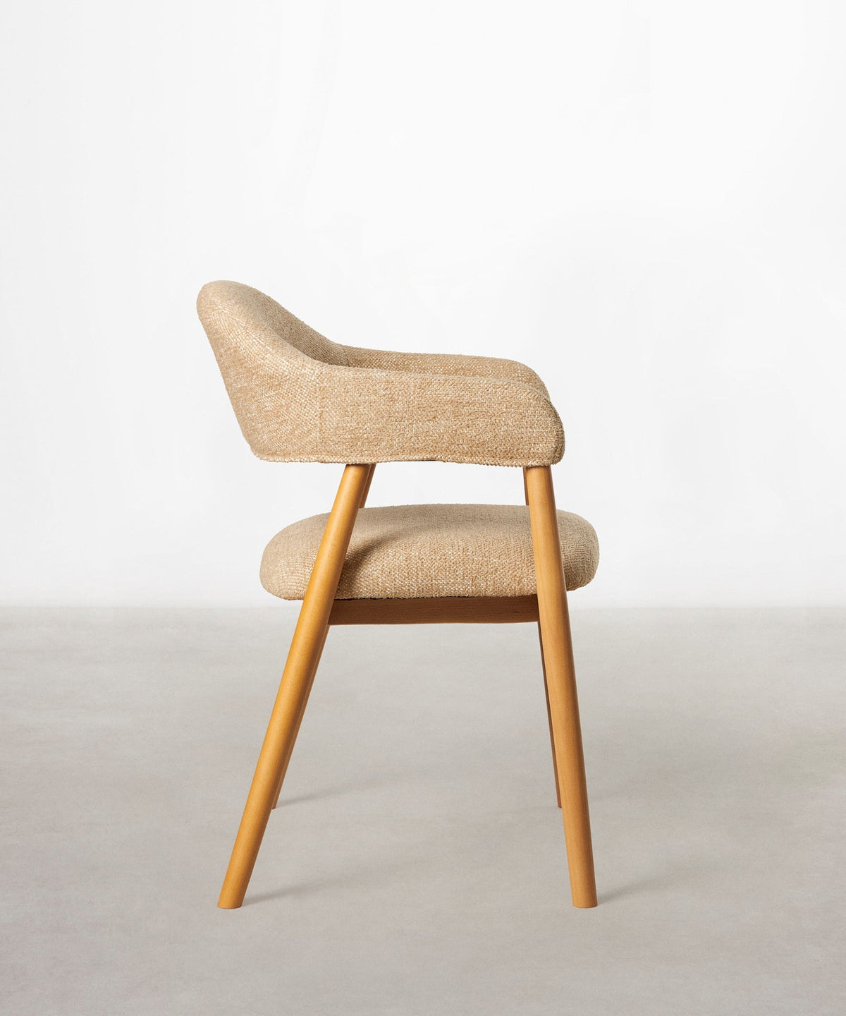 Chaise de salle à manger en métal rembourrée Tesa