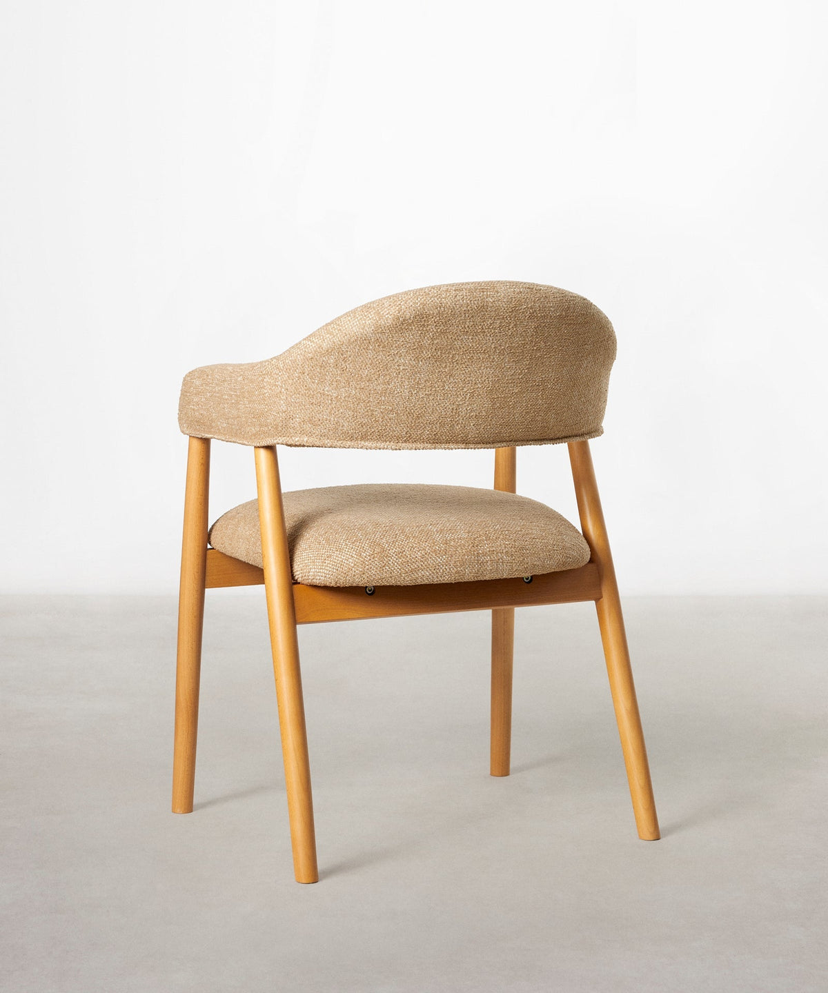 Chaise de salle à manger en métal rembourrée Tesa