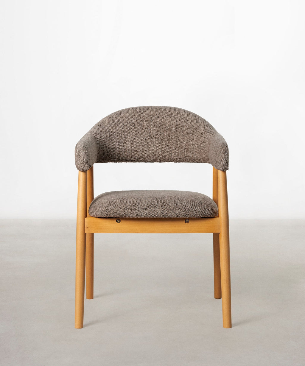 Chaise de salle à manger en métal rembourrée Tesa