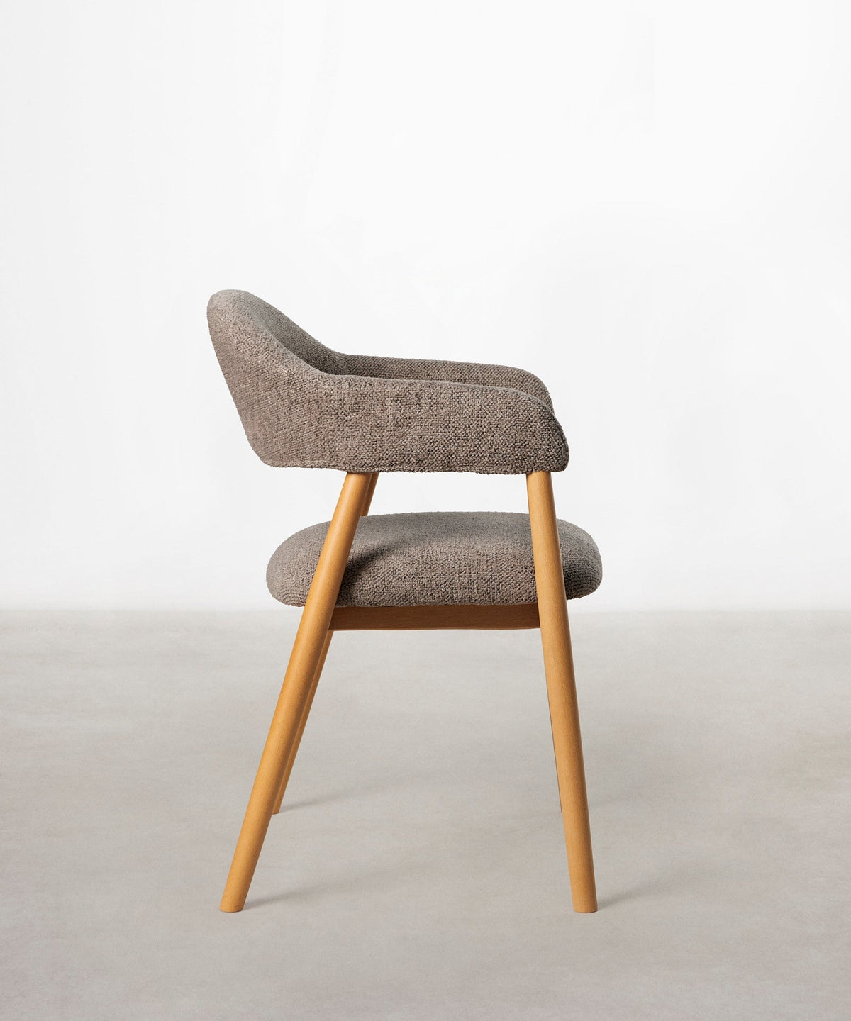 Chaise de salle à manger en métal rembourrée Tesa