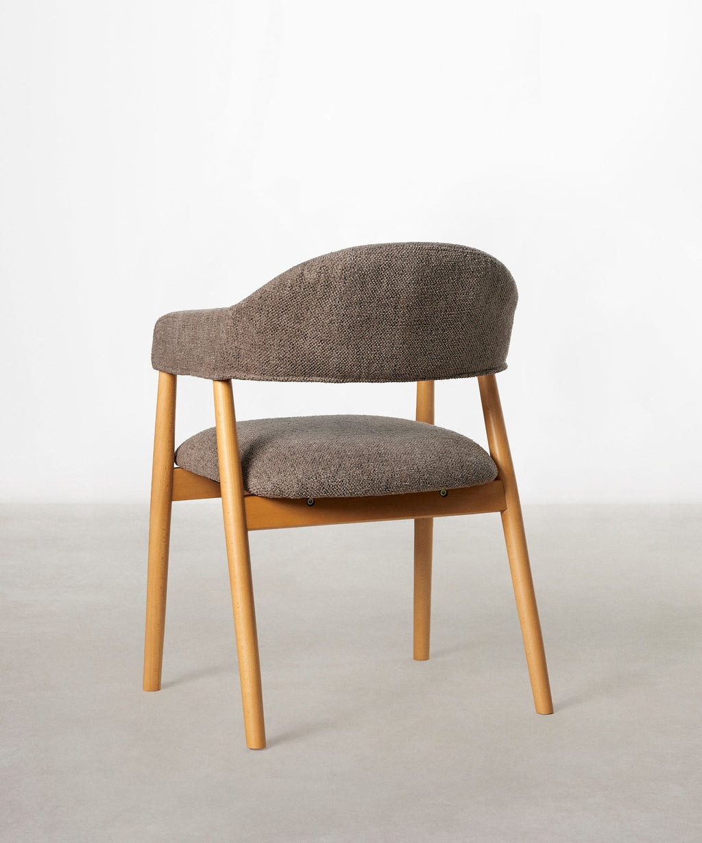 Chaise de salle à manger en métal rembourrée Tesa