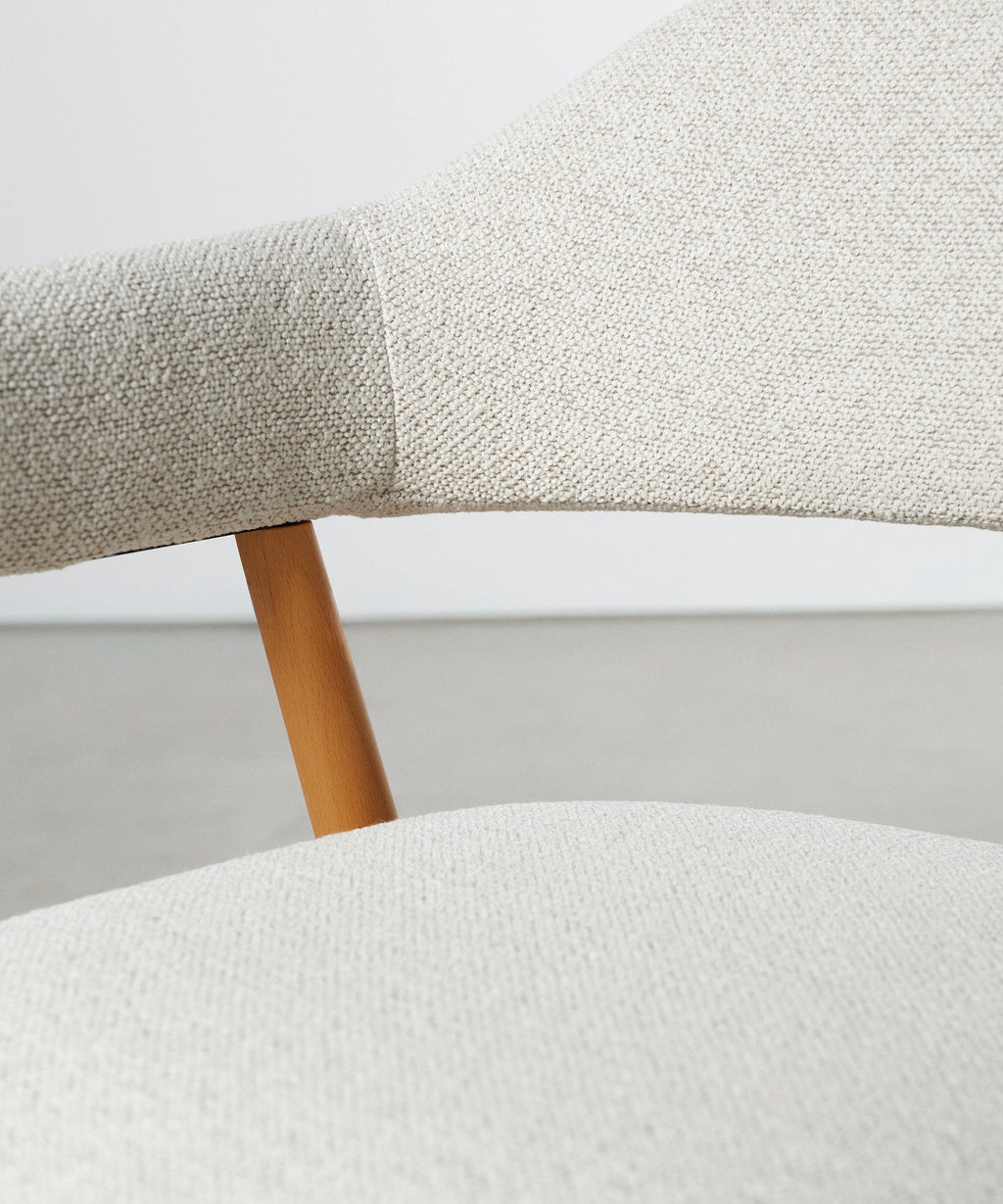 Chaise de salle à manger en métal rembourrée Tesa
