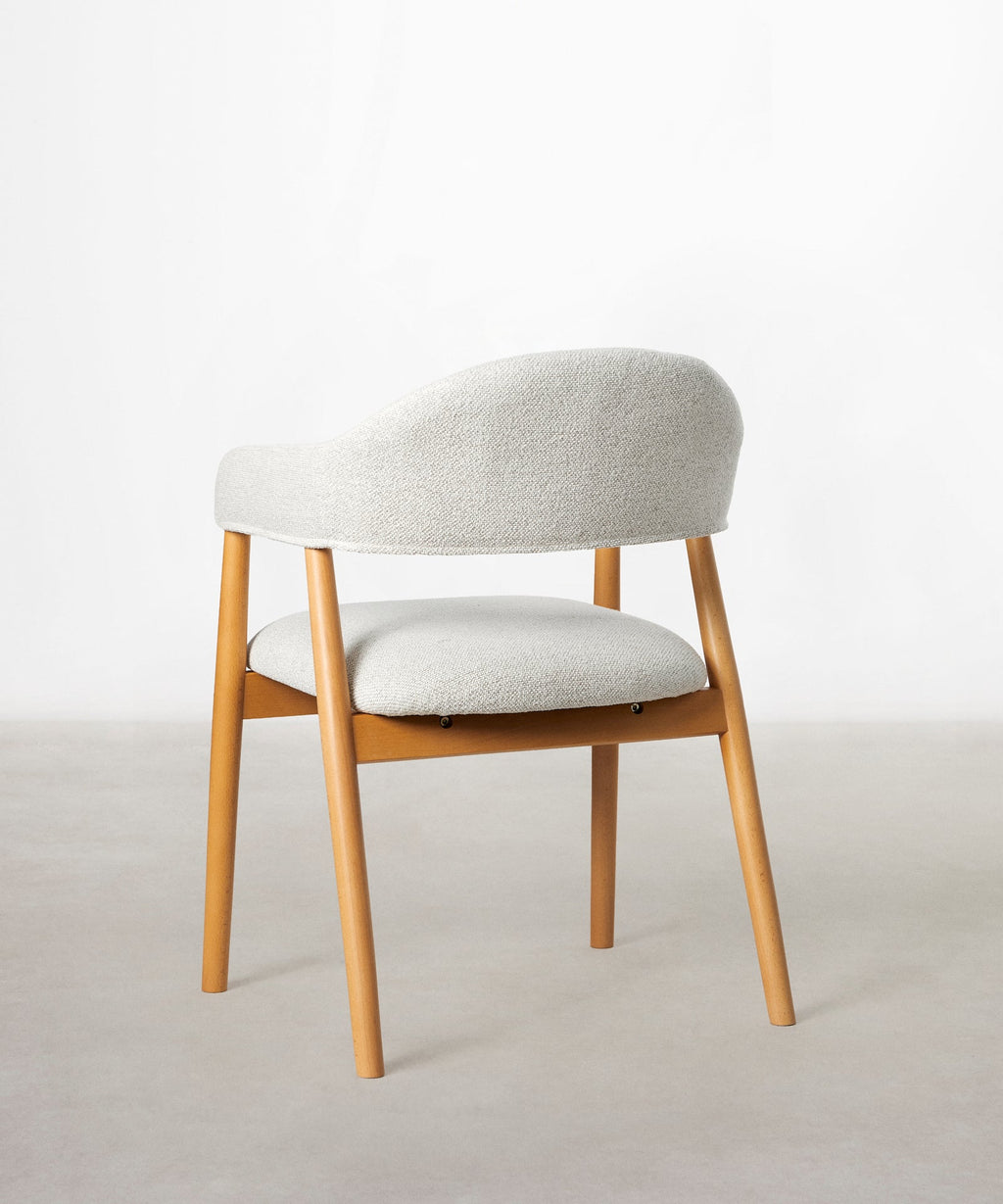 Chaise de salle à manger en métal rembourrée Tesa