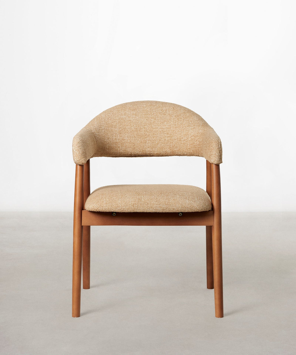 Chaise de salle à manger en métal rembourrée Tesa