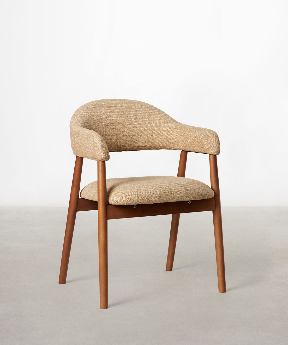 Chaise de salle à manger en métal rembourrée Tesa