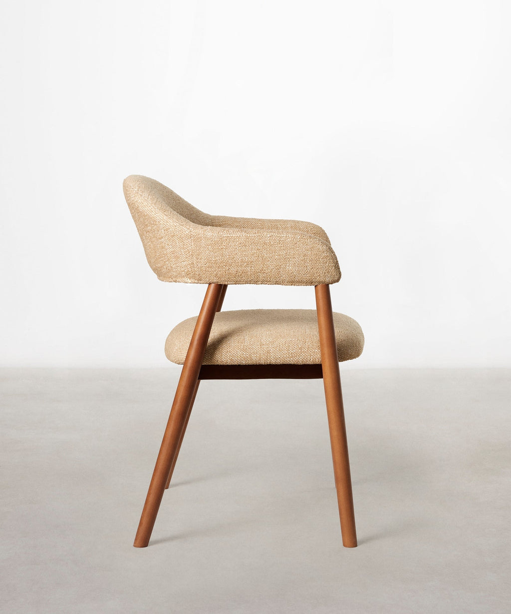 Chaise de salle à manger en métal rembourrée Tesa