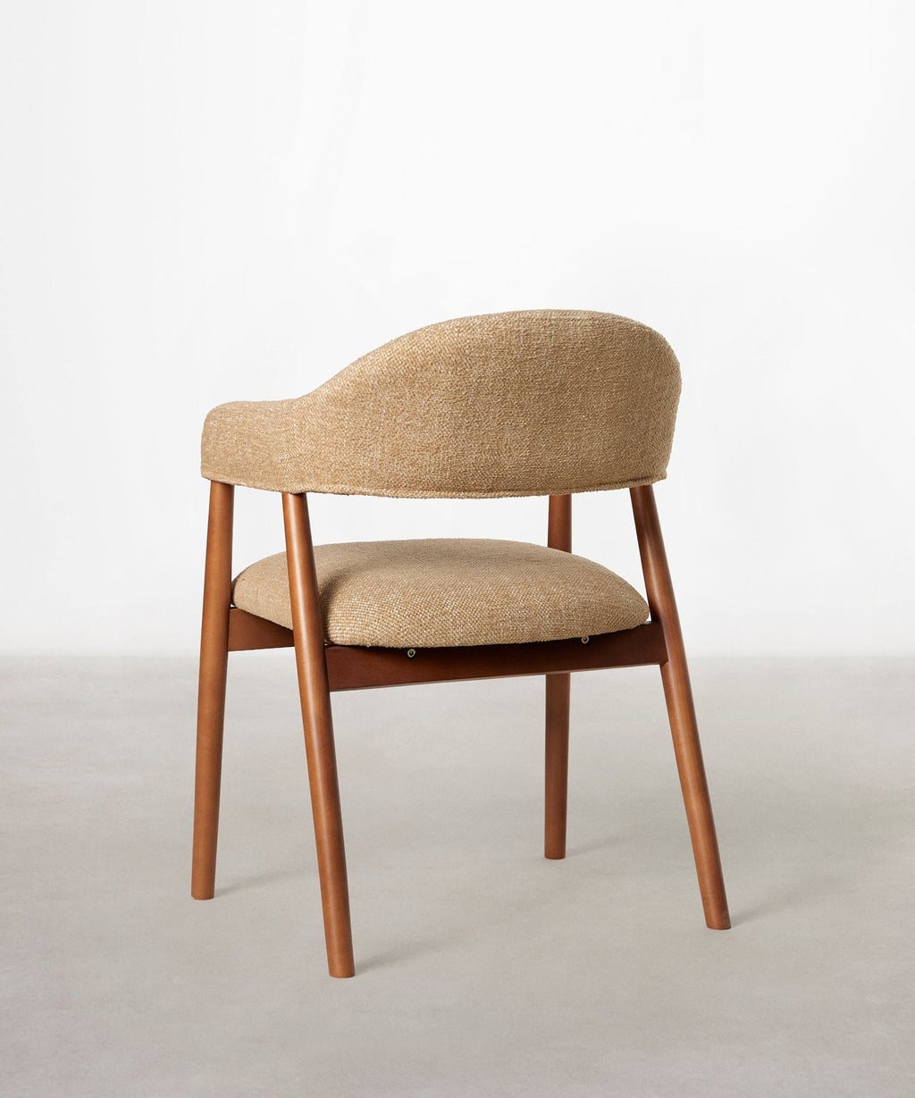 Chaise de salle à manger en métal rembourrée Tesa