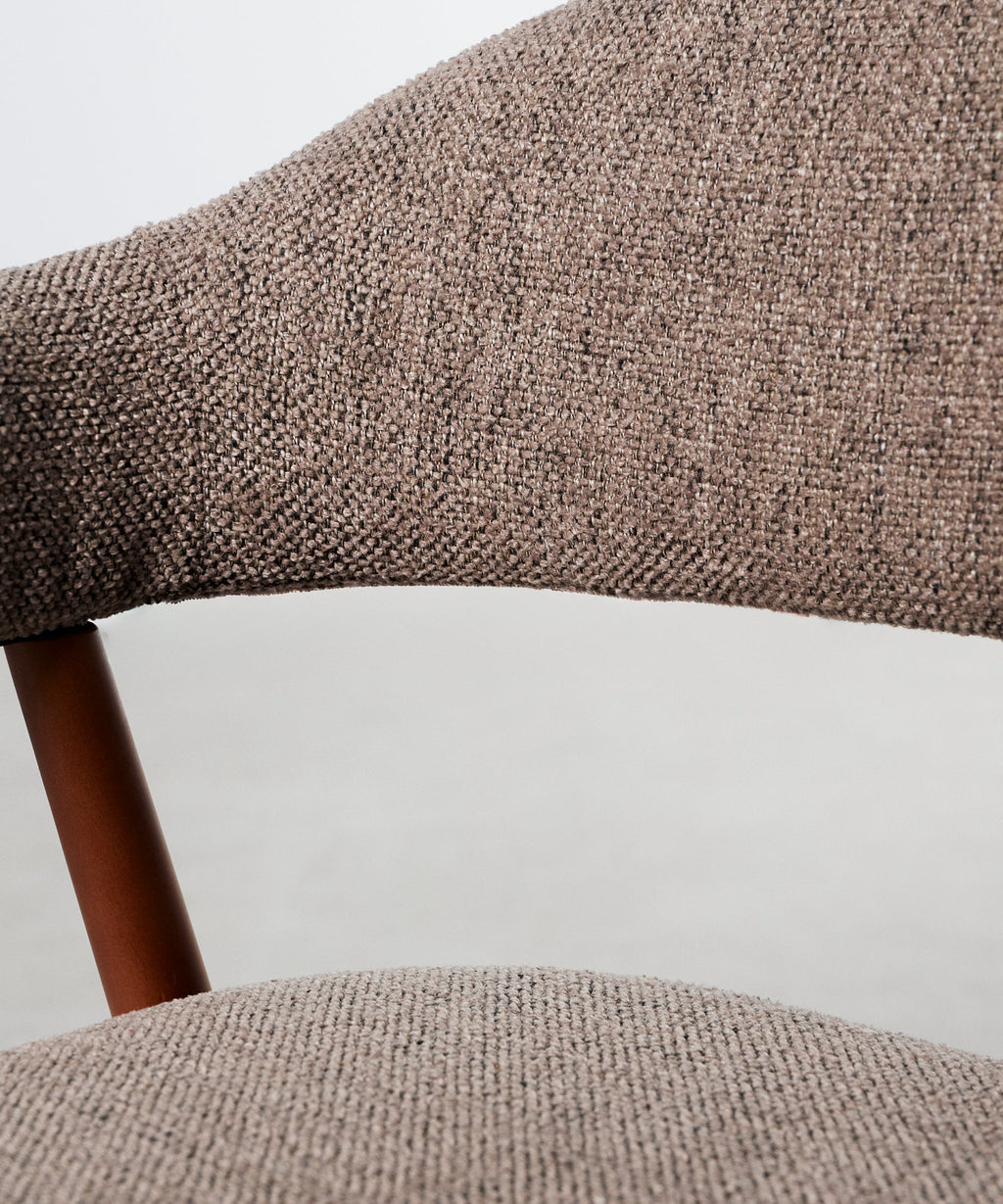 Chaise de salle à manger en métal rembourrée Tesa
